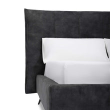 Load image into Gallery viewer, A flat headboard bedframe is a sleek and minimalist option for those looking to add a touch of sophistication to their bedroom. Finley's headboard design is space saving, fits into any bedroom interior easily. Plus, with its understated elegance, it provides a versatile backdrop for your bedding accessories.