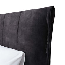 Load image into Gallery viewer, A flat headboard bedframe is a sleek and minimalist option for those looking to add a touch of sophistication to their bedroom. Finley's headboard design is space saving, fits into any bedroom interior easily. Plus, with its understated elegance, it provides a versatile backdrop for your bedding accessories.