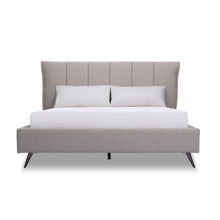 Load image into Gallery viewer, A flat headboard bedframe is a sleek and minimalist option for those looking to add a touch of sophistication to their bedroom. Finley&#39;s headboard design is space saving, fits into any bedroom interior easily. Plus, with its understated elegance, it provides a versatile backdrop for your bedding accessories. 
