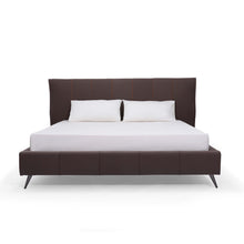 Load image into Gallery viewer, A flat headboard bedframe is a sleek and minimalist option for those looking to add a touch of sophistication to their bedroom. Finley's headboard design is space saving, fits into any bedroom interior easily. Plus, with its understated elegance, it provides a versatile backdrop for your bedding accessories.