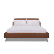 Load image into Gallery viewer, The Cleo bed frame is especially suitable for those who favor a peaceful pre-bedtime reading session. It features an adjustable neck rest, providing ideal posture support with no need for extra pillows. In addition, its headboard conveniently conceals storage space to maximize your room's capacity.