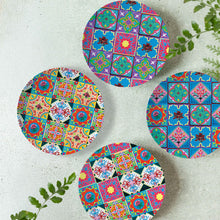 Load image into Gallery viewer, Heritage Tile Bamboo Plates Set (4 piece)
