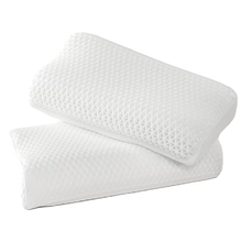 Load image into Gallery viewer, Two white pillows with a textured surface on a white background
