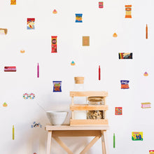 Load image into Gallery viewer, Singaporean Old School Snacks Reusable Fabric Decal by LayerPlay
