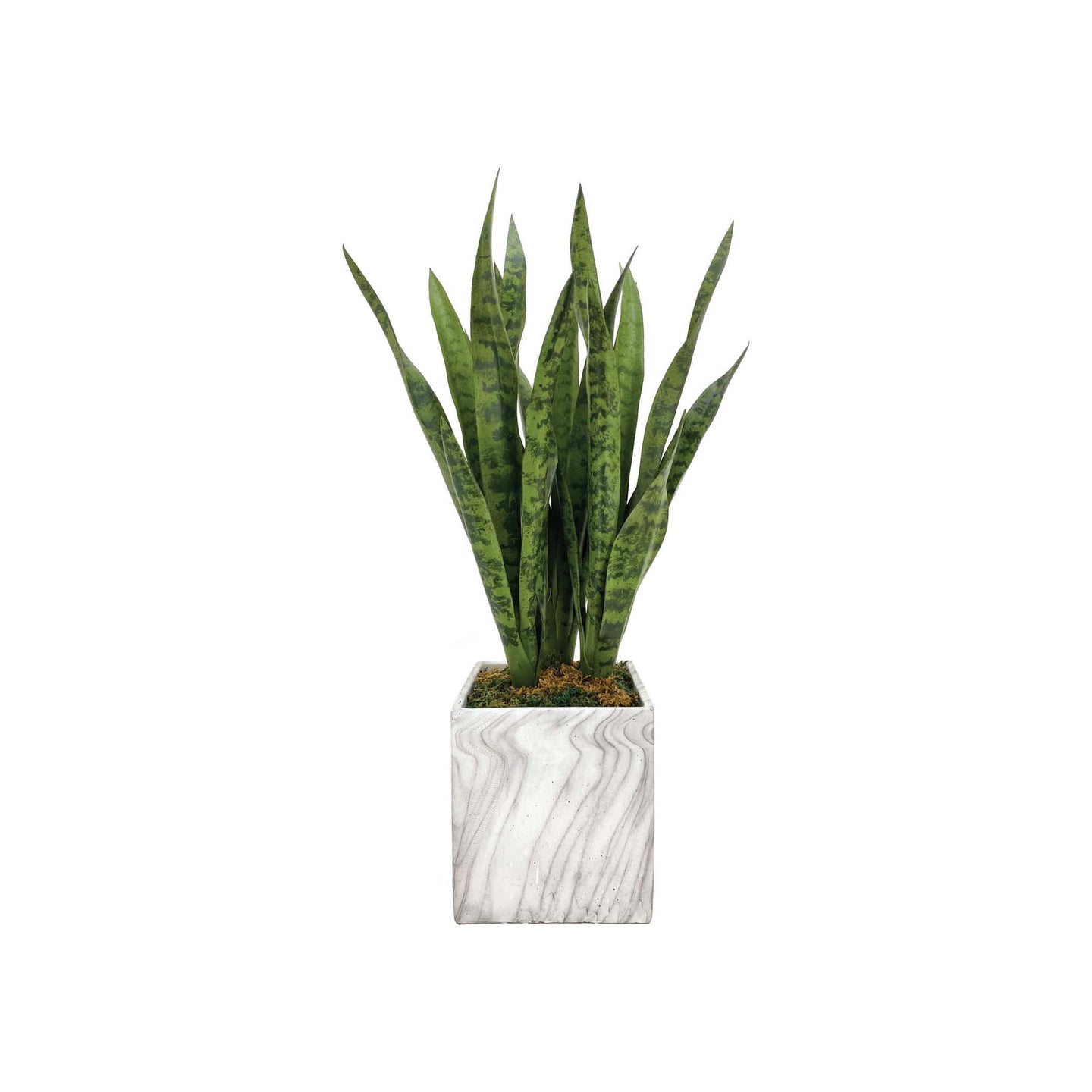 Artificial Snake plant in Marble Pot