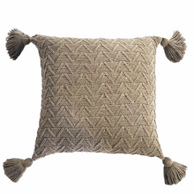 Load image into Gallery viewer, Knitted Chevrons with Tassels Cushion
