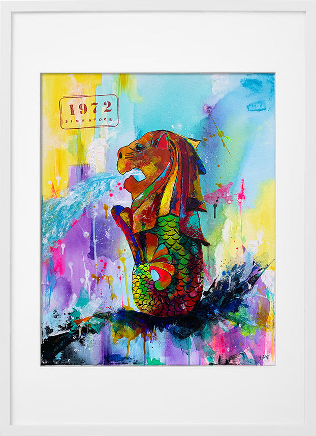 Not Just a Little Red Dot: Merlion (Giclee print)