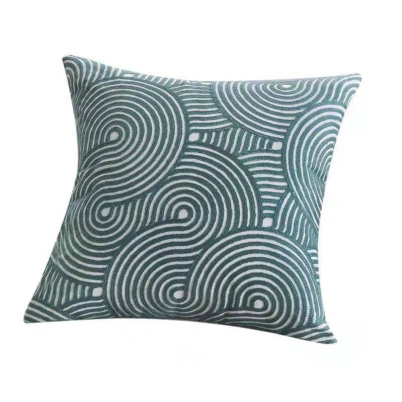 Decorative Swirl Cushion - Teal
