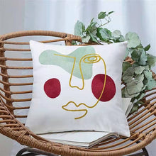 Load image into Gallery viewer, Embroidered Line Art Cushion - Woman
