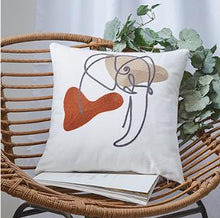 Load image into Gallery viewer, Embroidered Line Art Cushion - Elephant
