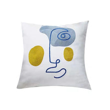 Load image into Gallery viewer, Embroidered Line Art Cushion - Man
