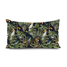 Load image into Gallery viewer, Jungle Birds Lumbar Cushion Cover
